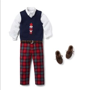 Janie & Jack WOOL pants size 6 Tartan Christmas Holidays only used a few times !